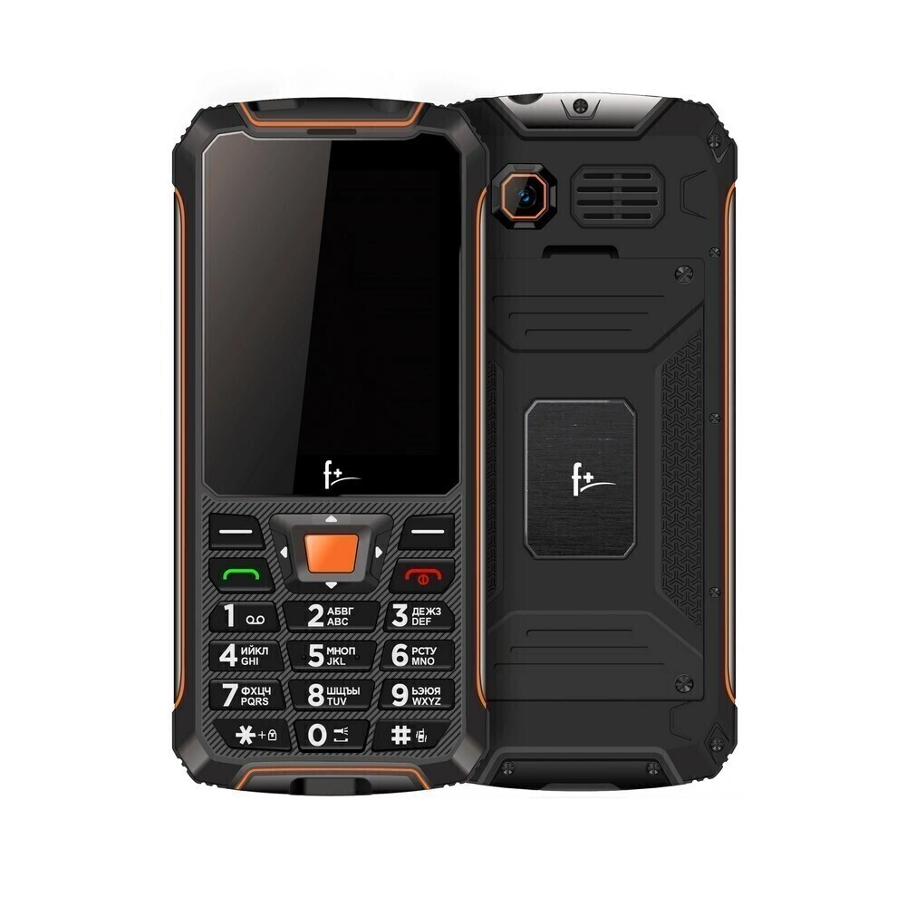 Мобильный телефон Fly F+ R280, 2.8" 320x240 IPS, 32Mb RAM, 32Mb, BT, 1xCam, 2-Sim, 2500 мА·ч, micro-USB, черный/оранжевый б/у, следы эксплуатации, мелкие потёртости, отказ от покупки, полный комплект