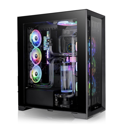 Корпус Thermaltake CTE T500 TG, EATX, Midi-Tower, 2xUSB 3.0, USB Type-C, RGB подсветка, черный, без БП (CA-1X8-00F1WN-01)