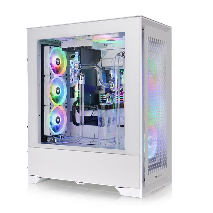 Корпус Thermaltake CTE T500 Air, ATX, Midi-Tower, 2xUSB 3.0, USB Type-C, RGB подсветка, белый, без БП (CA-1X8-00F6WN-00)