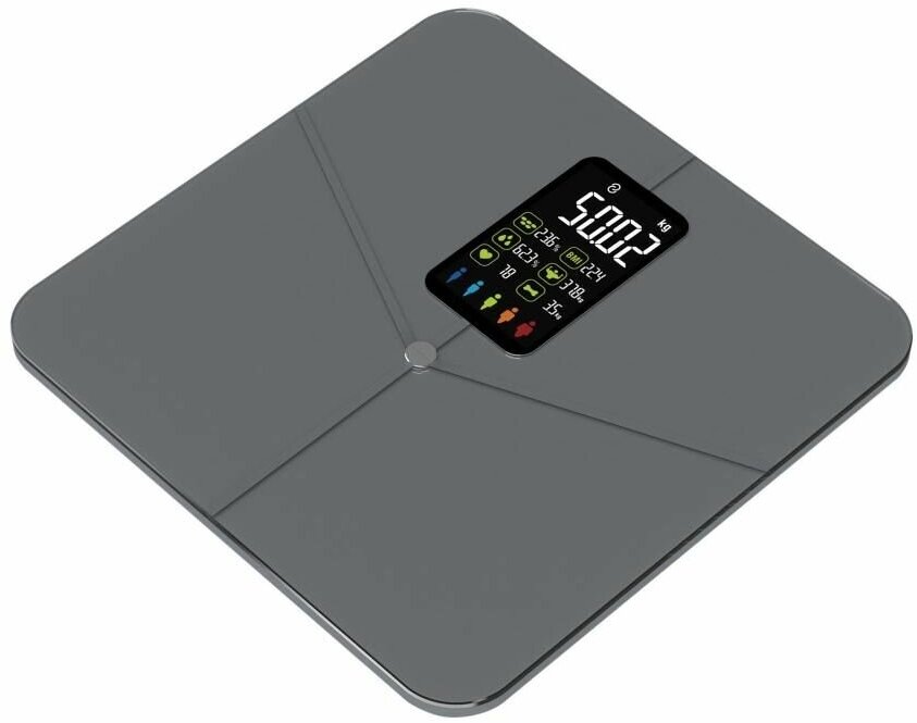 Весы SecretDate SMART SD-IT02CG, до 180 кг, серый