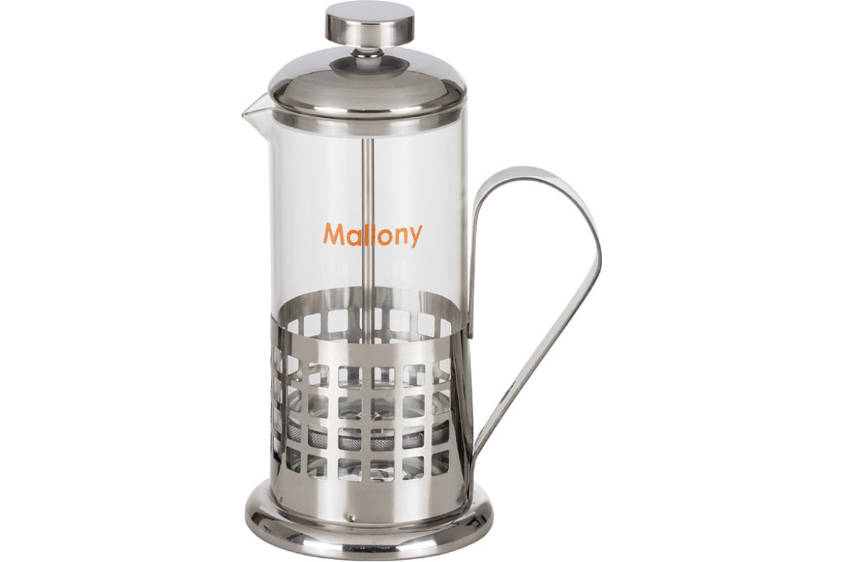 

Френч-пресс Mallony Cellula B511-350ML, 350 мл, металл/стекло (950139), B511-350ML