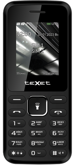 

Мобильный телефон teXet TM-118, 1.77" 160x128 TN, 32Mb RAM, 32Mb, 2-Sim, 1000 мА·ч, 0, черный, TM-118
