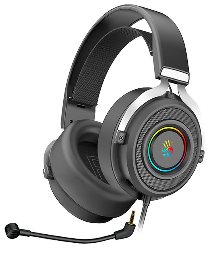Проводная гарнитура A4Tech Bloody G535P, черный/серебристый (G535P 4PIN+USB/BLACK+SILVER)