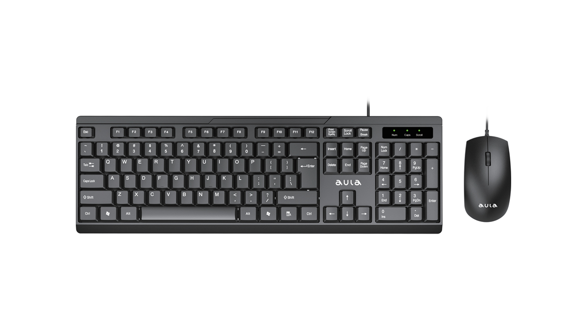 

Клавиатура + мышь AULA AC101 , USB, черный (AC101 ), AC101