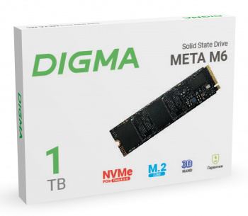 Твердотельный накопитель (SSD) Digma 1Tb META M6, 2280, PCIe 4.0 x4, NVMe (DGSM4001TM63T) Retail - фото 1