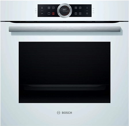 Духовой шкаф электрический Bosch Serie 8 HBG675BW1, белый/серебристый (HBG675BW1), цвет белый/серебристый