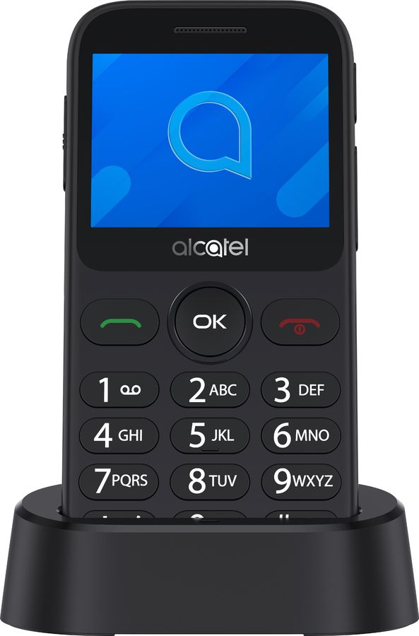 Мобильный телефон Alcatel 2020X, 2.4" 320x240 TFT, MediaTek MTK6261A, BT, 1xCam, 1-Sim, 350 мА·ч, micro-USB, серый (2020X-3AALRU11) б/у, следы эксплуатации, вскрытый комплект, отказ от покупки, полный комплект