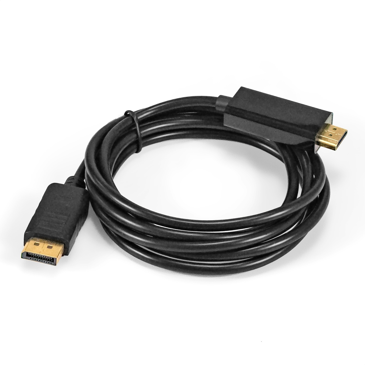 Кабель DisplayPort(20M)-HDMI(19M), 2 м, Exegate EX-CC-DP-HDMI-2.0