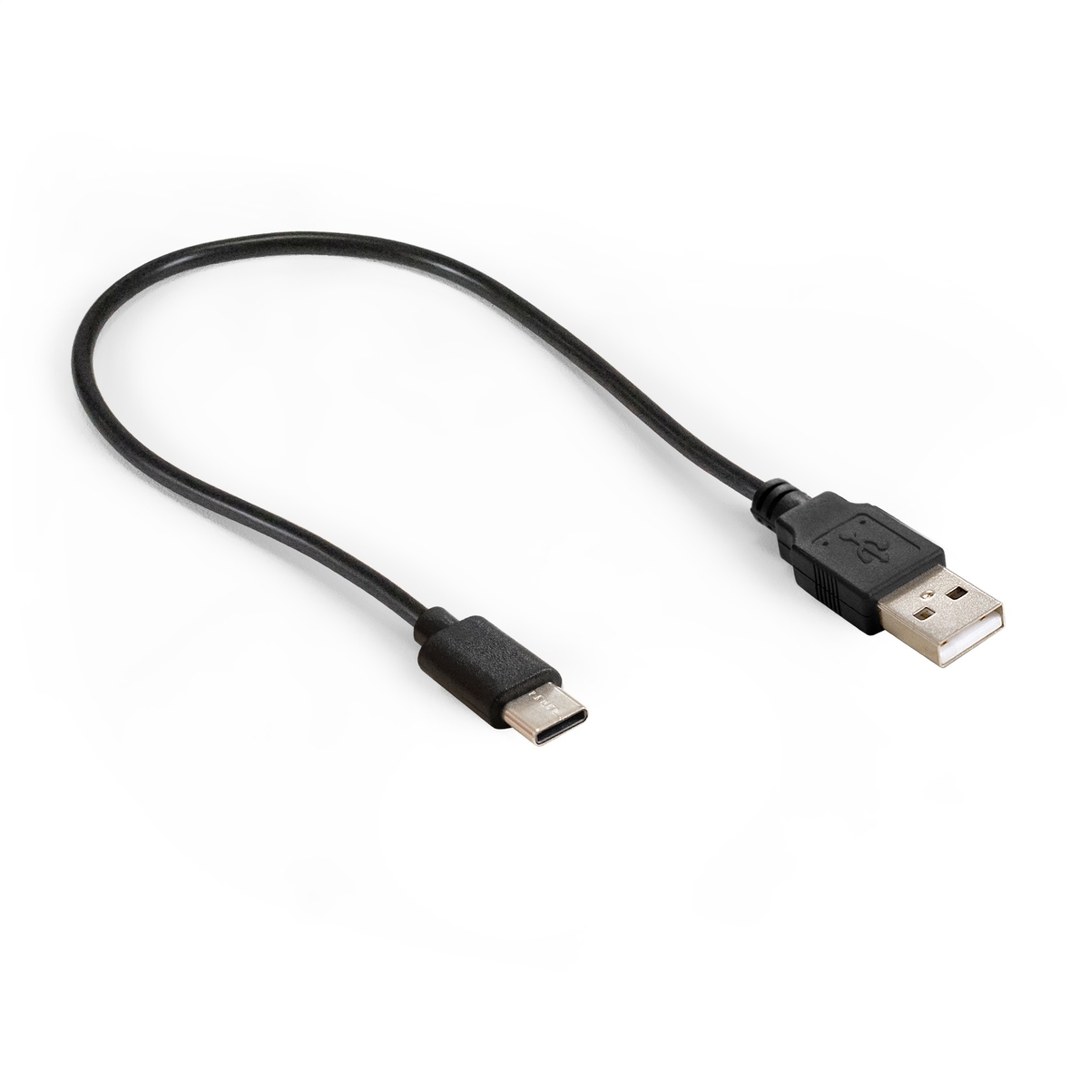 Кабель USB-USB Type-C, 30 см, черный Exegate EX-CC-USB2-AMCM-0.3