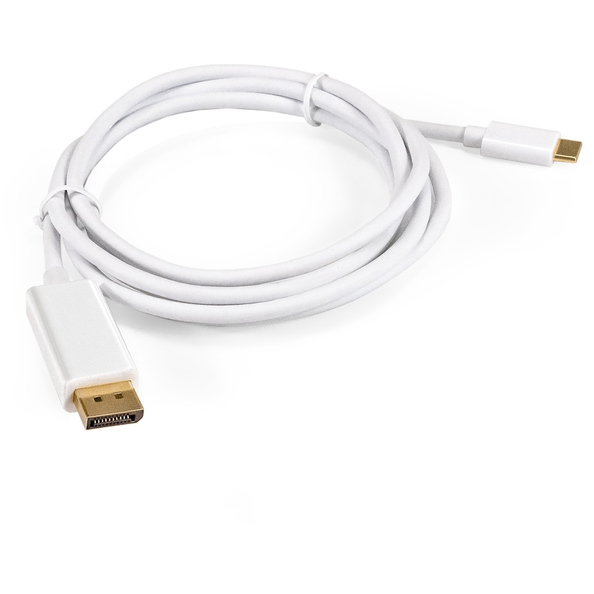 

Кабель-переходник (адаптер) USB Type-C(m)-DisplayPort(20M), 1 м, белый Exegate EX-CM-DP20M-1.0 (EX294776RUS), EX-CM-DP20M-1.0