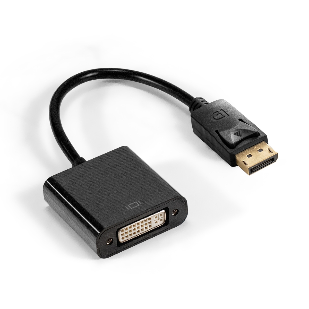 Кабель-переходник (адаптер) DisplayPort(20M)-DVI-D(29F), 15 см, Exegate EX-A-DPM-DVIF-0.15