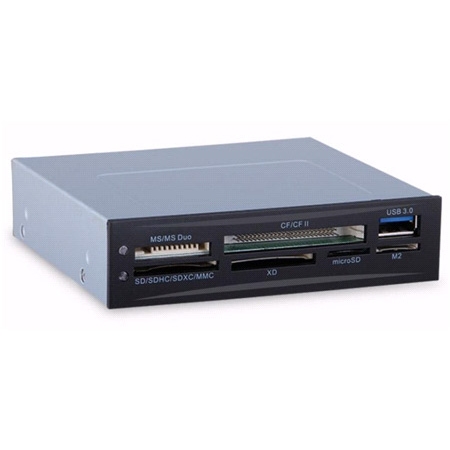 Картридер внутренний Exegate CR-611U3, SD/SDHC/SDXC/MMC/microSD/T-Flash/CF/MS/MS micro/XD 1xUSB3.0, USB 3.0, черный (EX293028RUS)