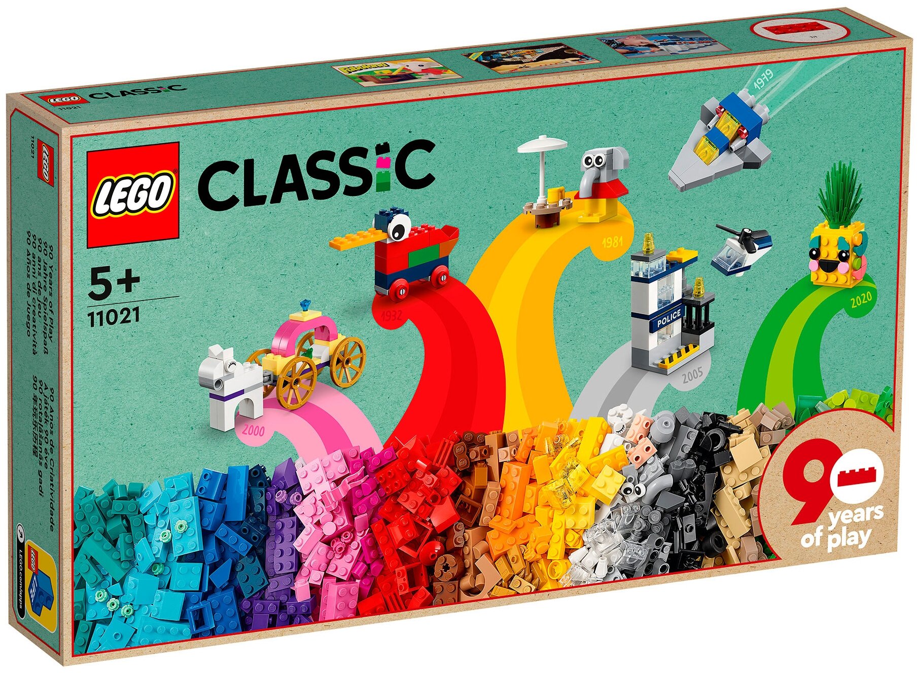 

Конструктор LEGO 90 лет игры, деталей: 1100 (11021), 90 лет игры