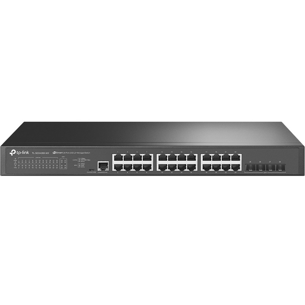

Коммутатор TP-Link JetStream TL-SG3428X-M2, управляемый, кол-во портов: 24x2.5 Гбит/с, кол-во SFP/uplink: SFP+ 4x10 Гбит/с, установка в стойку (TL-SG3428X-M2), TL-SG3428X-M2