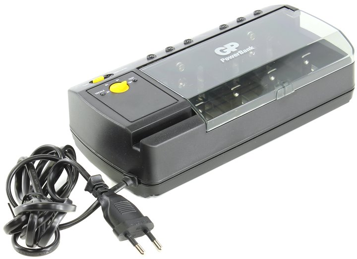 

Зарядное устройство для аккумуляторов GP PB320GS-2CR1, AA/AAA/9V/D/C, серый, PB320GS-2CR1
