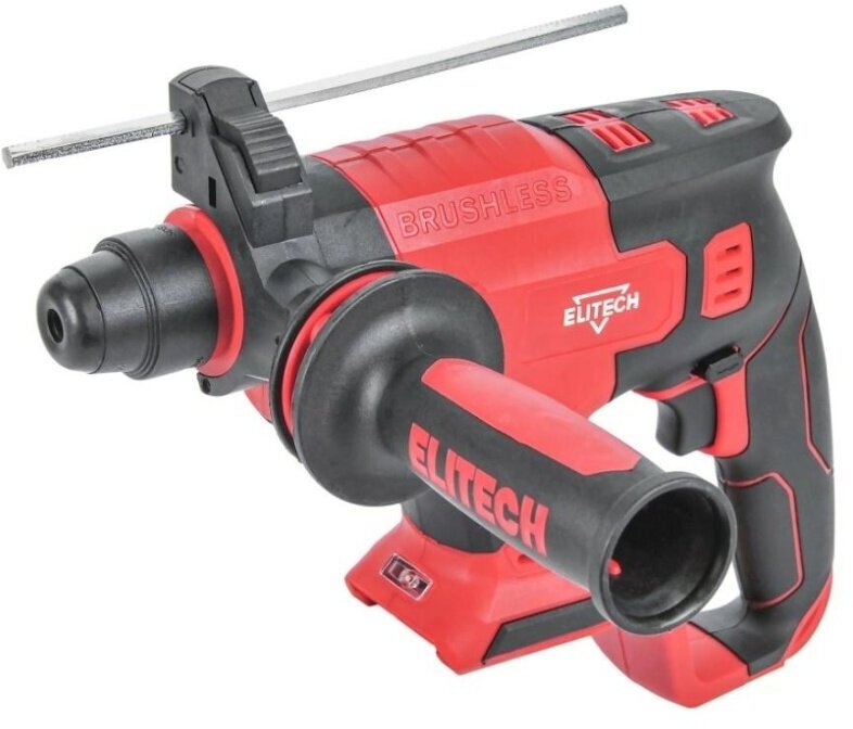 

Перфоратор Elitech ПА 18БЛМ, аккумуляторный, SDS-Plus, 440 Вт, 1.7 Дж, 1400 об/мин, 4500 уд/мин, 18V, 4 А·ч, Li-Ion, пластиковый кейс, 1.8 кг (Е2205.001.00) поставляется без аккумуляторов и зарядного устройства, ПА 18БЛМ