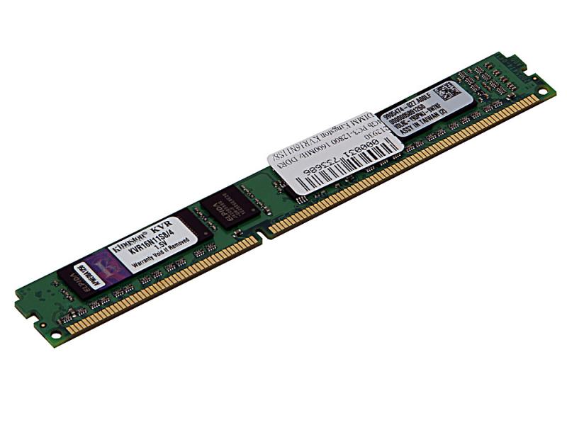 Память DDR3 DIMM 4Gb, 1600MHz Kingston (KVR16N11S8/4(WP))