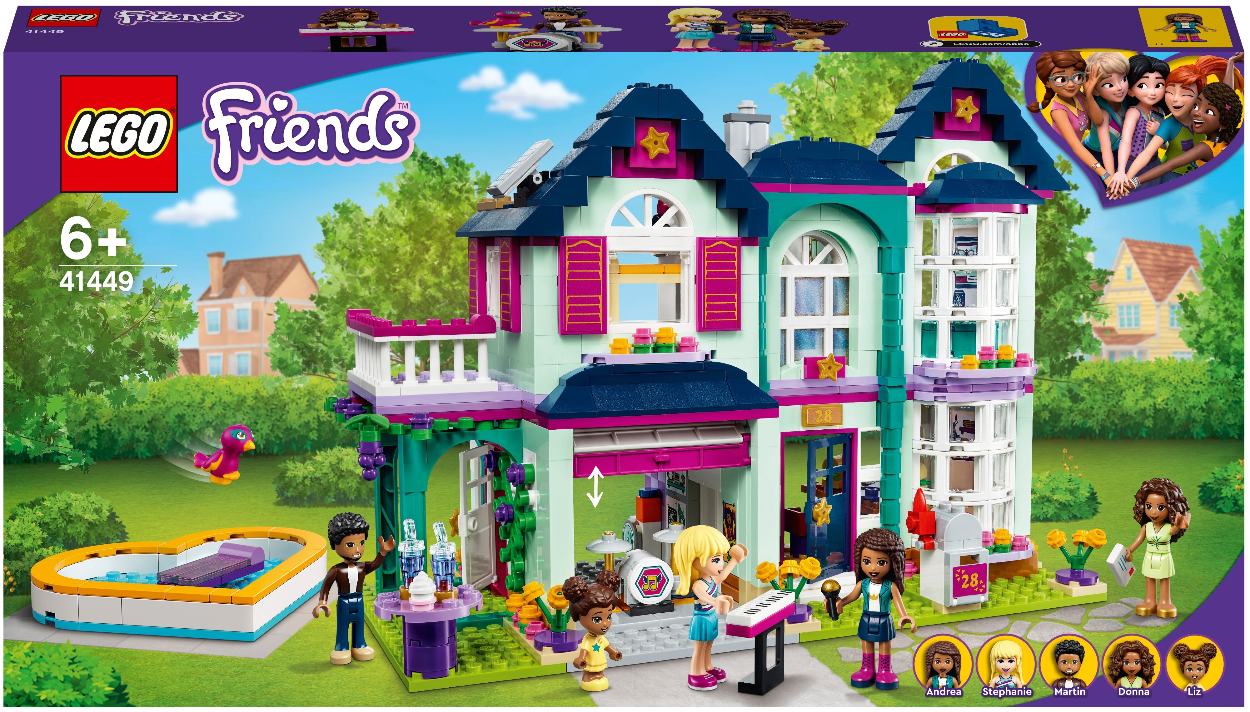 

Конструктор LEGO Дом семьи Андреа, деталей: 802 (41449), Дом семьи Андреа