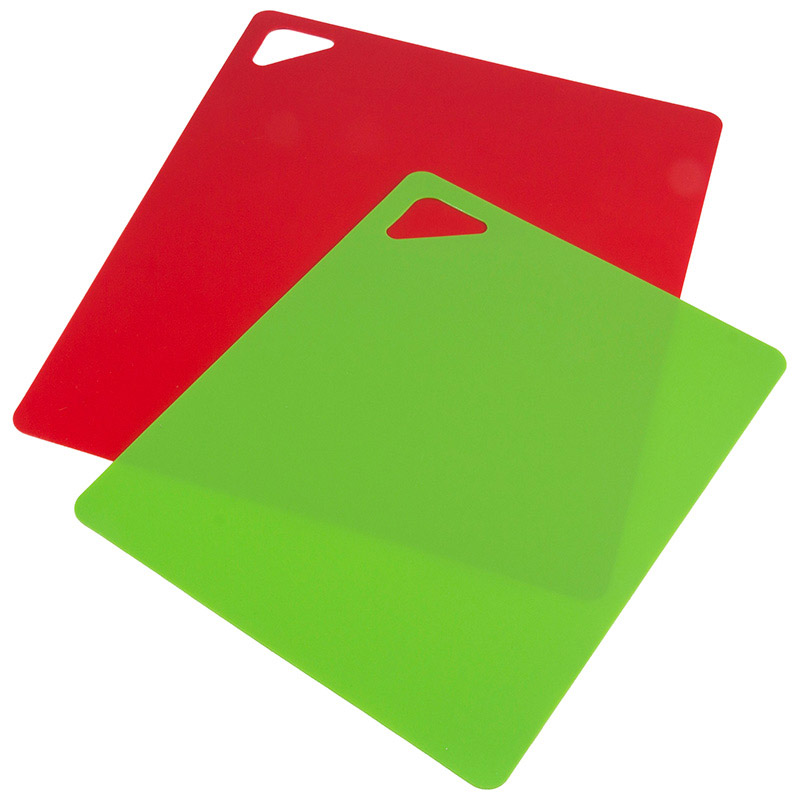 Доска разделочная Mallony, пластик, красный/зеленый, 2 шт. (003520), цвет красный/зеленый