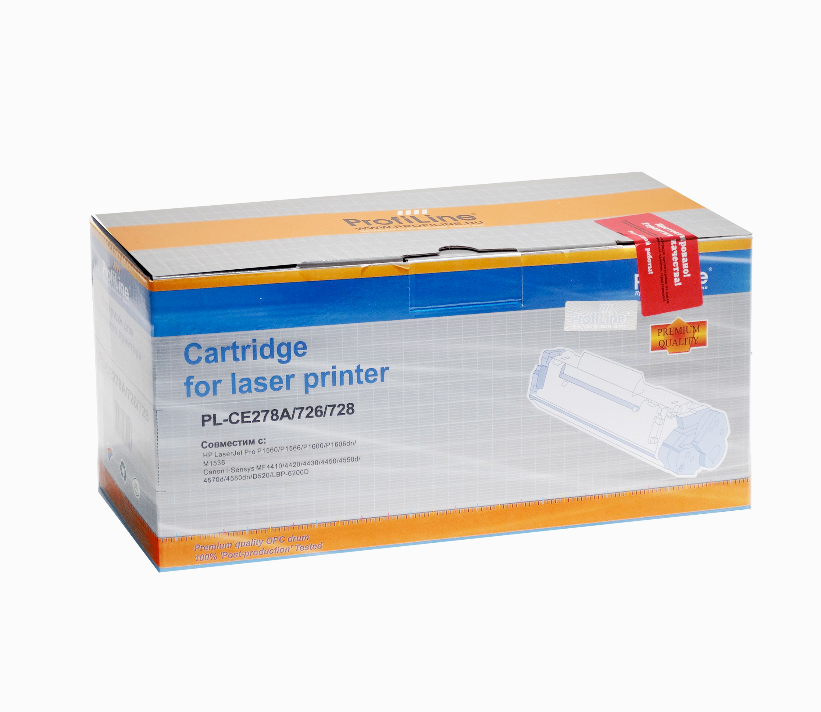

Картридж лазерный ProfiLine PL-CE278A/726/728 (CE278A/726/728), черный, 2100 страниц, совместимый для LaserJet P1560/P1566/P1600/P1606dn/M1536, i-Sensys MF4410/4420/4430/4450/4550d/4570d/4580dn/4780/D520/LBP-6200D
