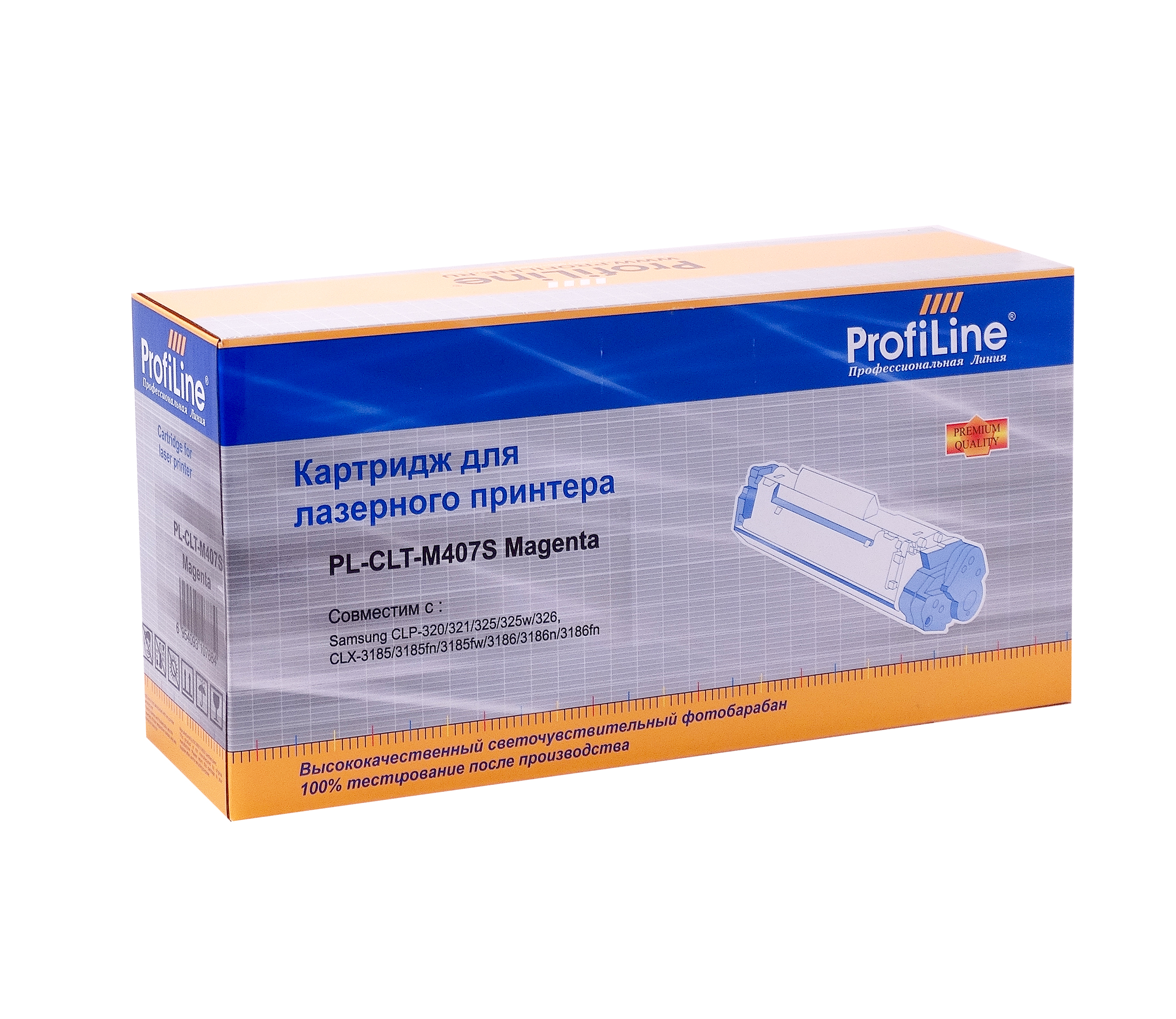 

Картридж ProfiLine PL-CLT-M407S для принтеров Samsung CLP-320/325/CLX-3180/3185 Magenta 1000 копий, Пурпурный