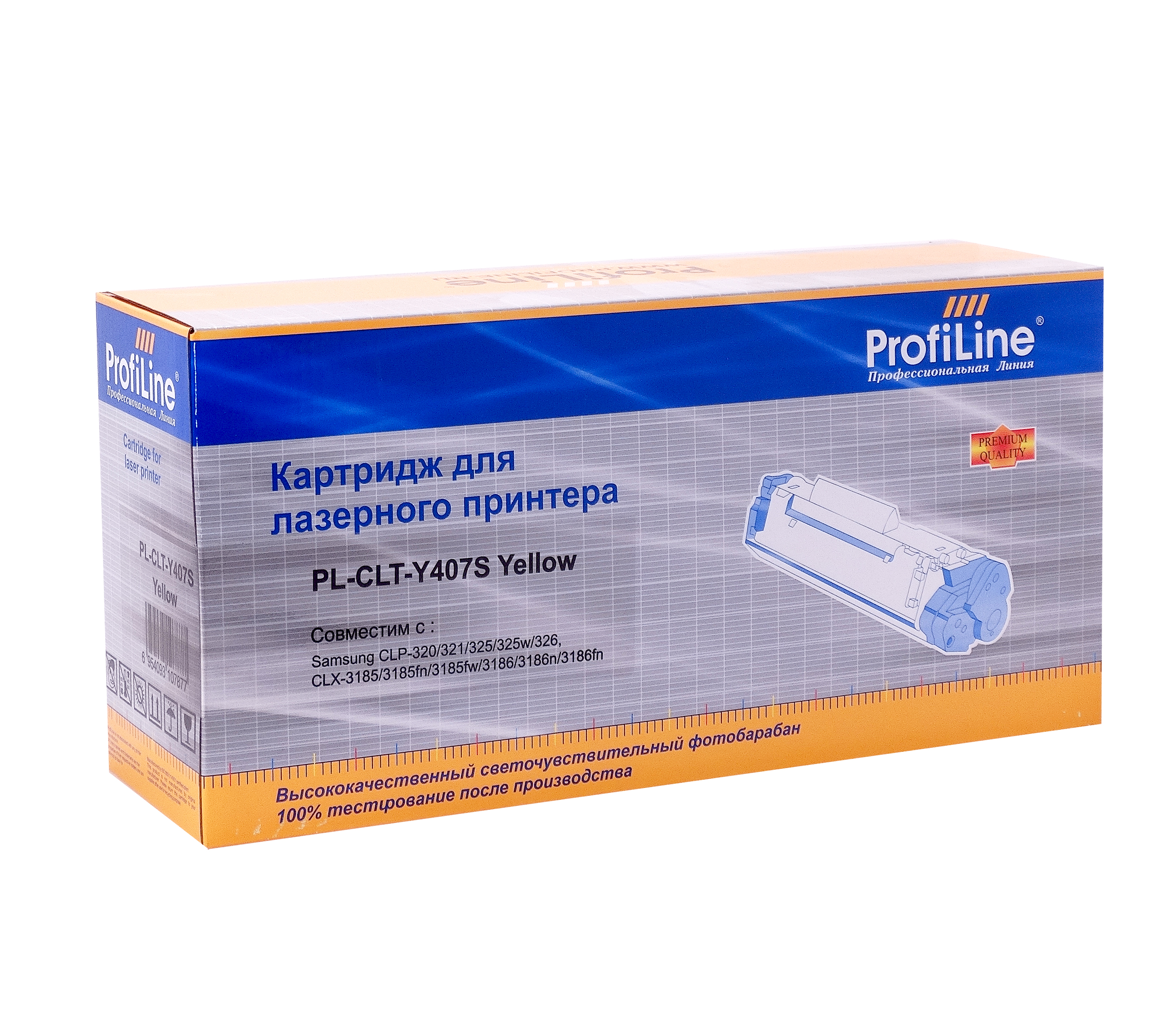 

Картридж ProfiLine PL-CLT-Y407S для Samsung CLP-320/325/CLX-3180/3185 (1000стр), желтый