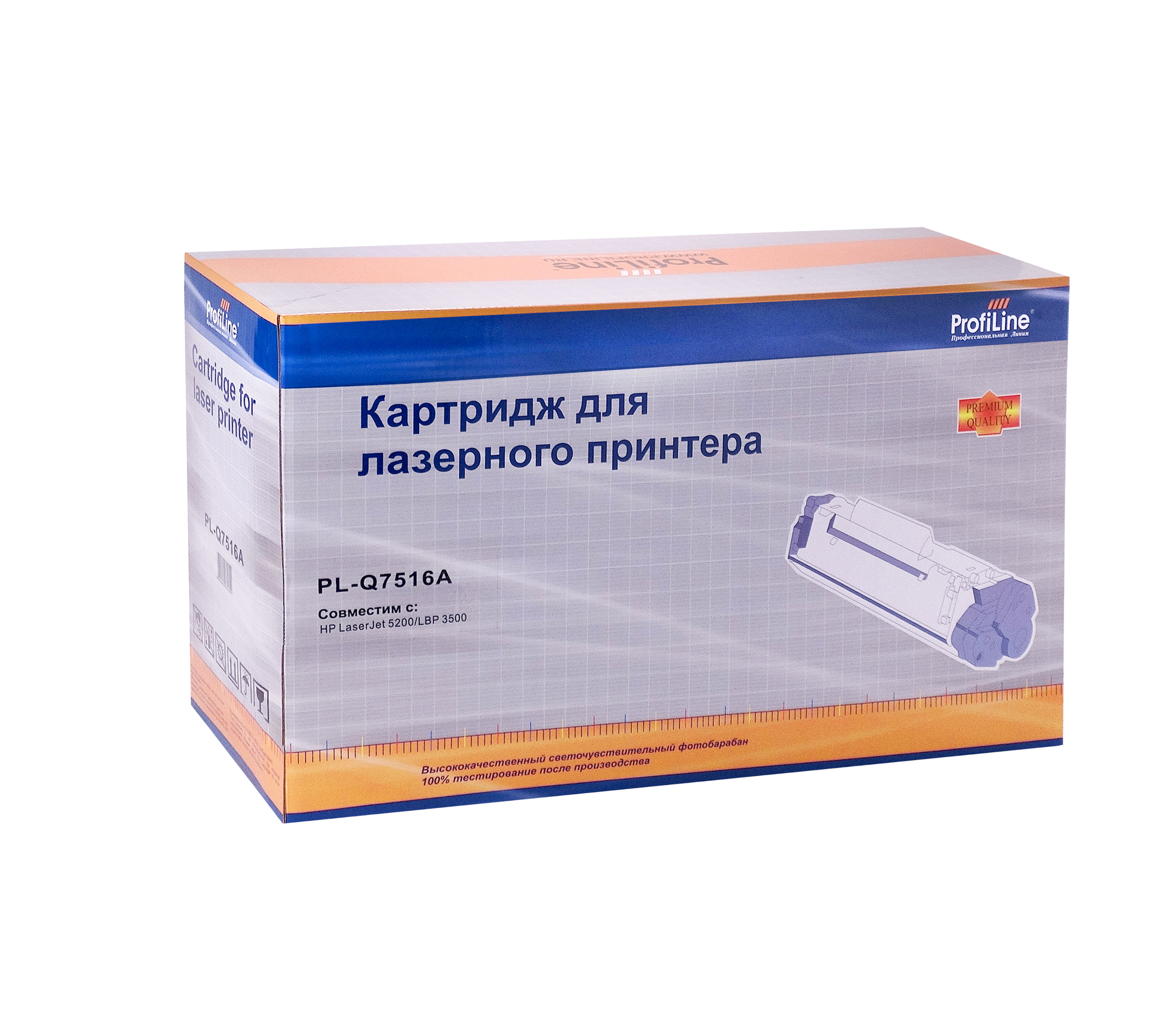 

Картридж лазерный ProfiLine PL-Q7516A (Q7516A), черный, 12000 страниц, совместимый, для LJ 5200/5200dtn/5200tn/5200n/5200l