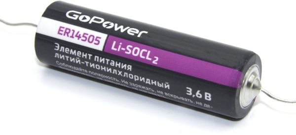 

Батарея GoPower АА (ER14505), 3.6V, 1 шт. (00-00024060)
