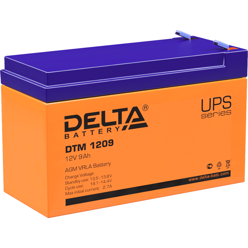 Аккумуляторная батарея для ИБП Delta DTM DTM 1209, 12V, 9Ah