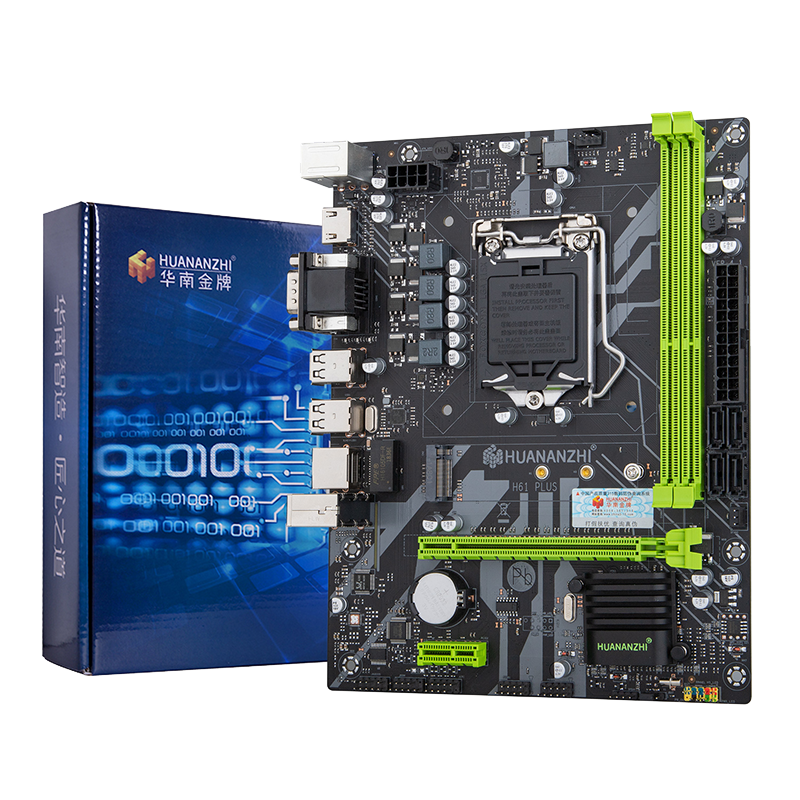 

Материнская плата HUANANZHI H61-PLUS-M2, Socket1155, Intel H61, 2xDDR3, PCI-Ex16, 4SATA2, 5.1-ch, VGA, HDMI, mATX, Retail, H61-PLUS-M2