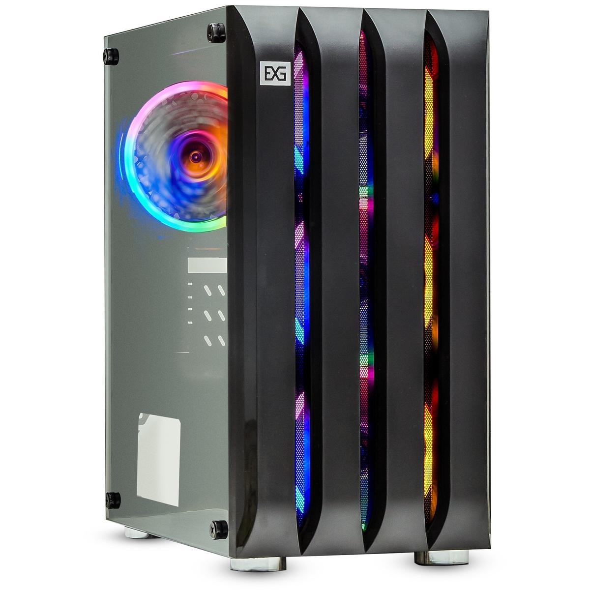 Корпус ExeGate Mistery R3-NPX400, mATX, Mini-Tower, USB 3.2, RGB подсветка, черный, 400 Вт (EX294476RUS)