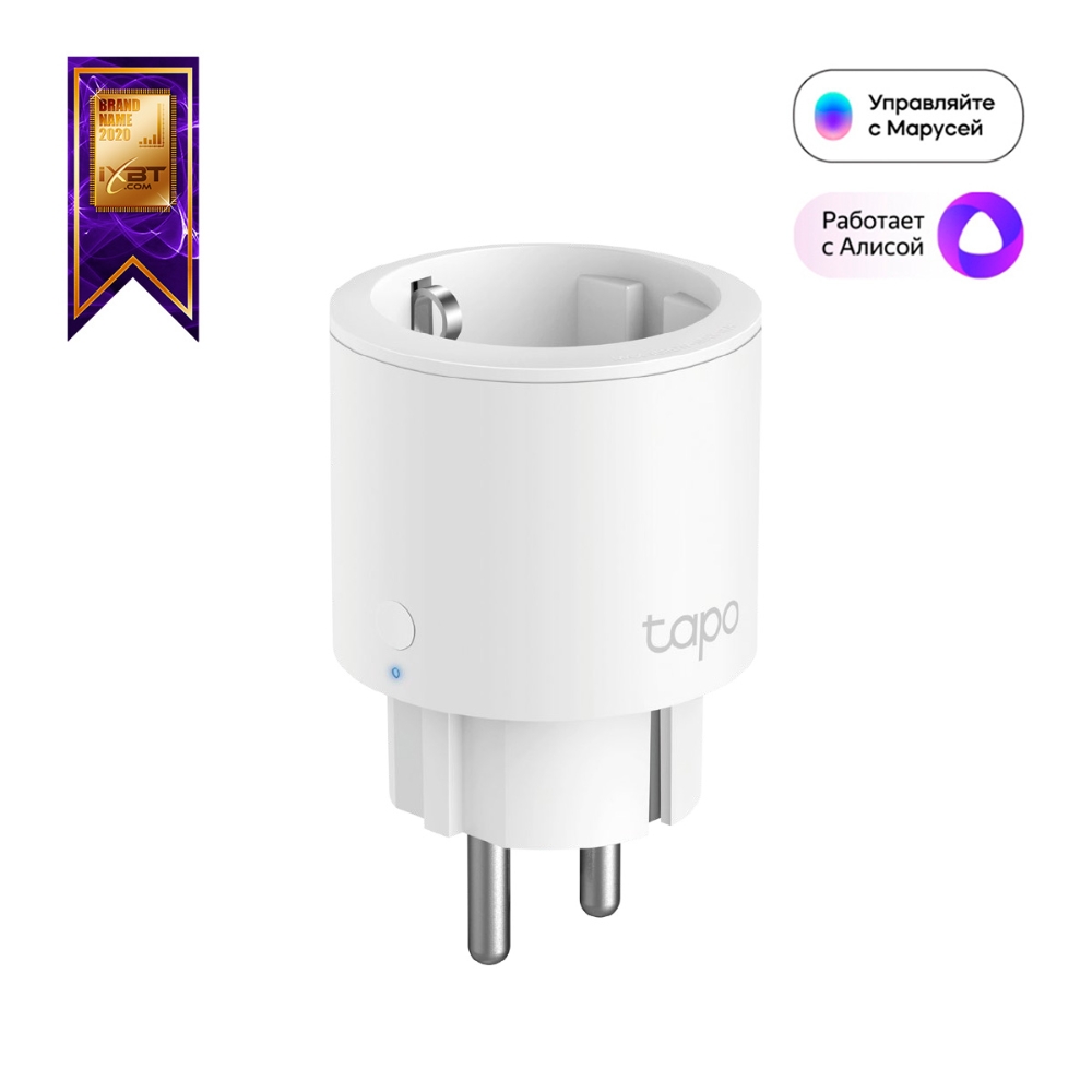 Умная розетка TP-Link TAPO P115, 3.68 кВт, 16А, WiFi, белый (TAPO P115(1-PACK)) б/у, после ремонта, следы эксплуатации, комплект полный