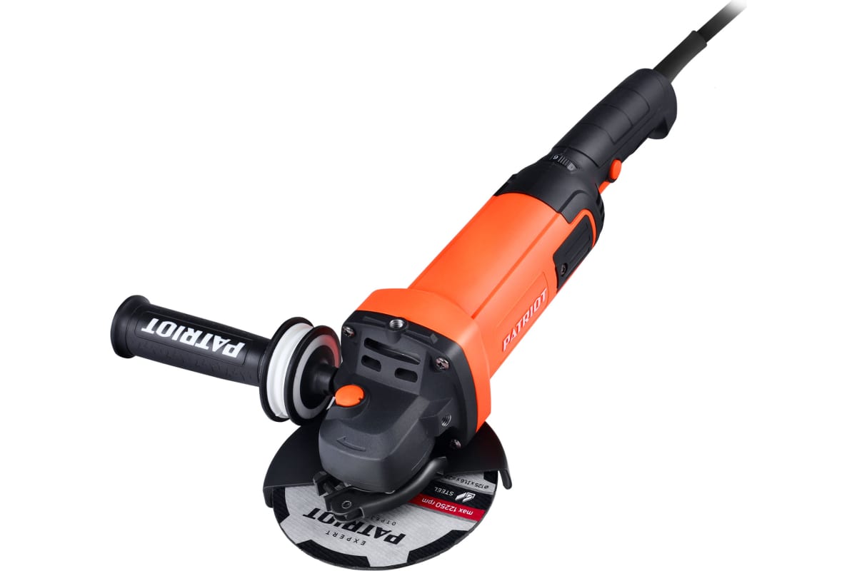 

УШМ (болгарка) PATRIOT AG 128E, сетевая, 1.3 кВт, 12.5 см, 11000 об/мин, регулировка частоты вращения, 2.58 кг (110301129), тонкий корпус, пылезащищенная, электр. регулировка оборотов, AG 128E