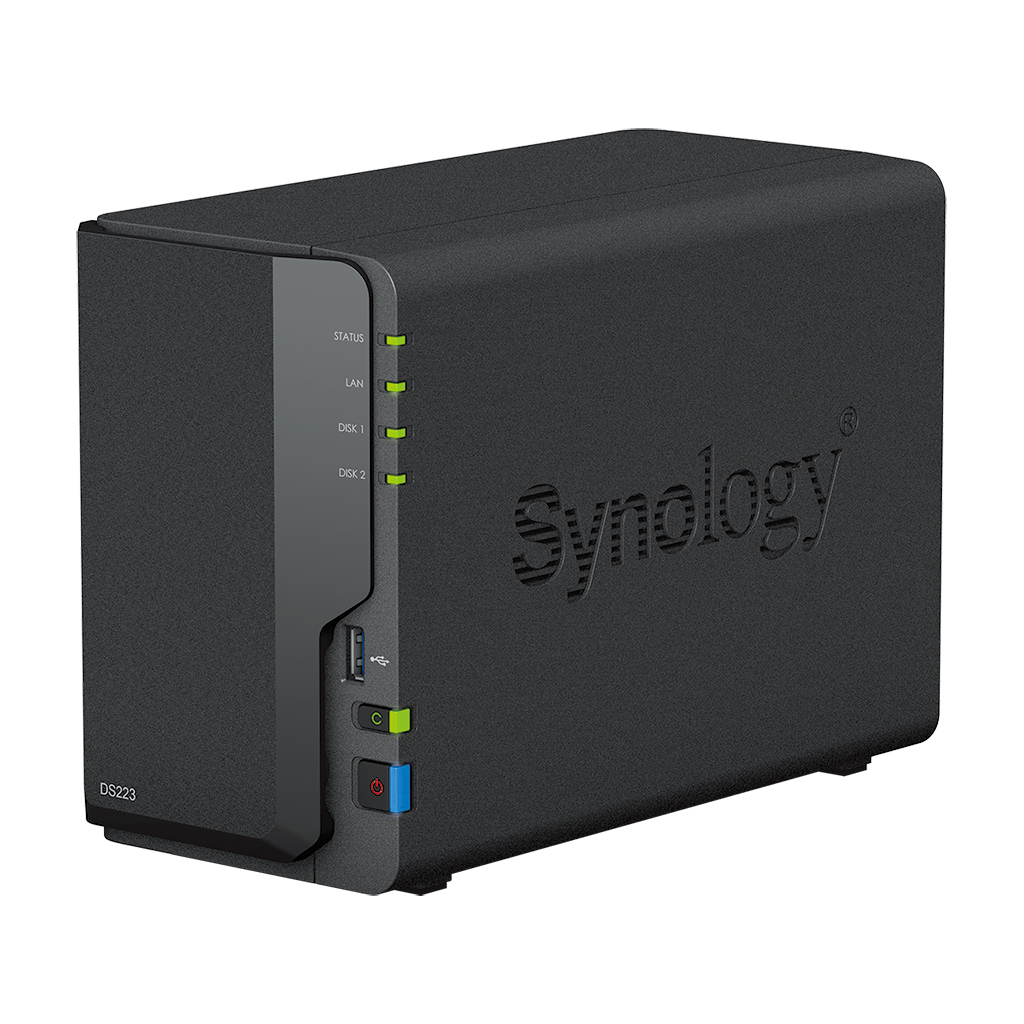 Сетевой накопитель (NAS) Synology DiskStation DS223, слоты 2x2.5