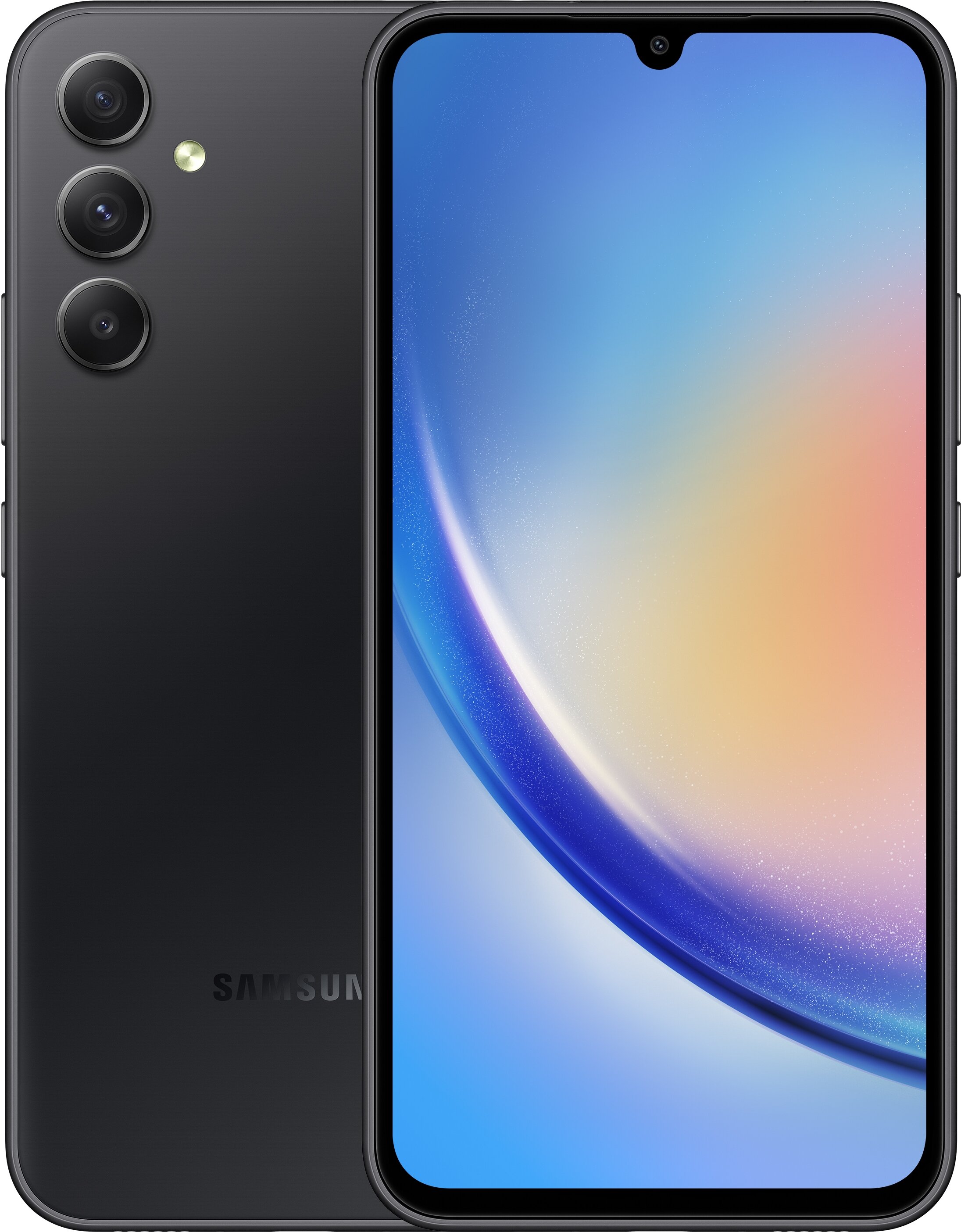 

Смартфон Samsung Galaxy A34, 6.6" 1080x2340 Super AMOLED, MediaTek Dimensity 1080, 6Gb RAM, 128Gb, 3G/4G/5G, NFC, Wi-Fi, BT, 3xCam, 2-Sim, 5000 мА⋅ч, USB Type-C, Android 13, серый (SM-A346EZKASKZ), Galaxy A34