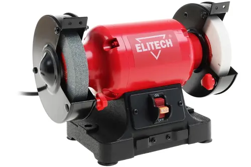 

Станок заточный (точило) ELITECH CT200, 200 Вт, 2950 об/мин, диаметр круга 12.5 см, толщина круга 2 см, для заточки инструмента и ножей (164014), CT200