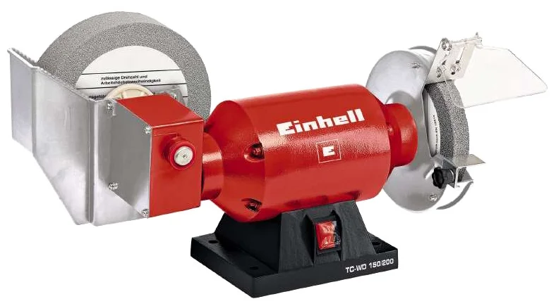 

Станок заточный (точило) EINHELL TС-WD 150/200, 150 Вт, 2950 об/мин, диаметр круга 15 см, толщина круга 2 см, для заточки инструмента и ножей (4417240), TС-WD 150/200