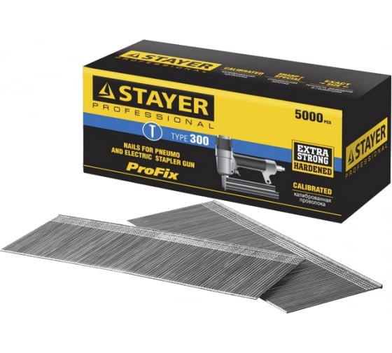 

Гвозди особотвердые STAYER тип 300, 47/F/055/049/300/J/SK50, сечение: 1.0х1.25мм, длина: 5 см (31530-50) 5000 шт., тип 300