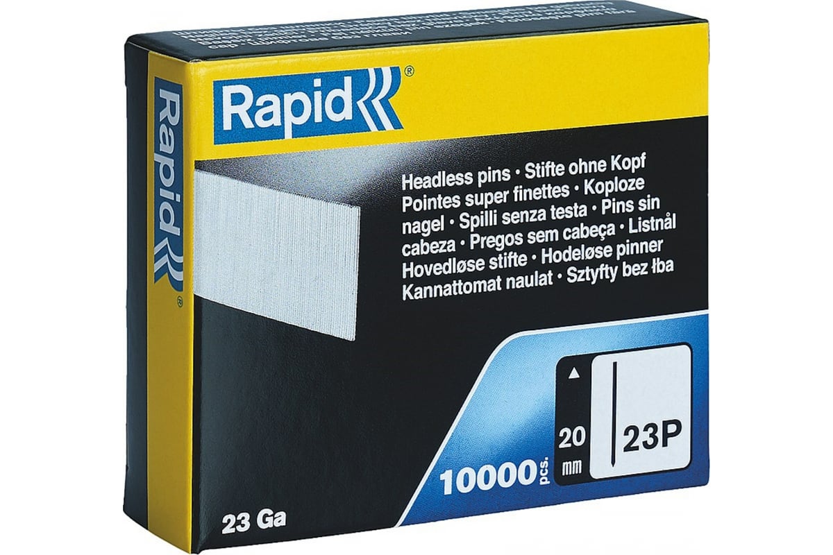 Закаленные супертвердые гвозди RAPID тип 23P, длина: 3.5 см, 10000 шт