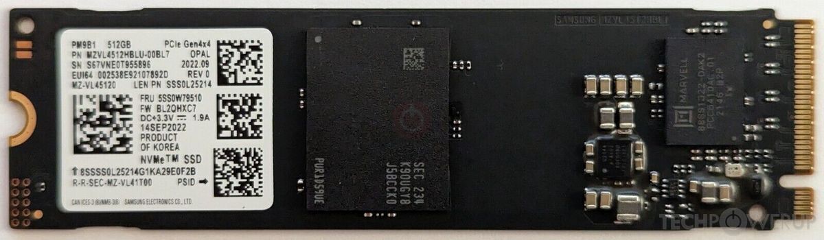 Твердотельный накопитель (SSD) Samsung 1Tb PM9B1, 2280, M.2, NVMe (MZVL41T0HBLB-00B07) - фото 1