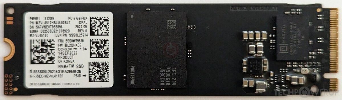 Твердотельный накопитель (SSD) Samsung 512Gb PM9B1, 2280, M.2, NVMe (MZVL4512HBLU-00B07)
