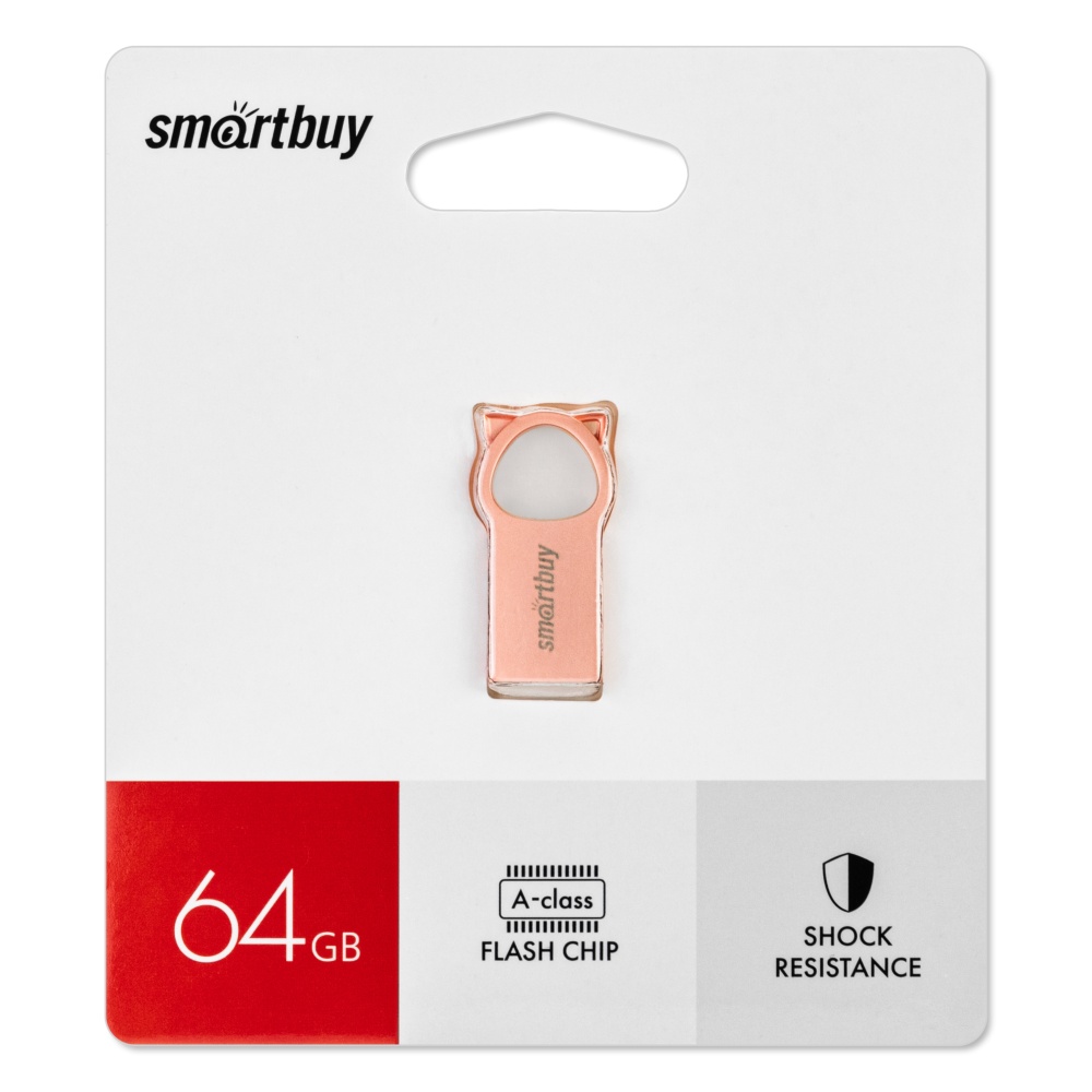 

Флешка 64Gb USB 2.0 SmartBuy MC5 Kitty, розовый (SB064GBMC5)