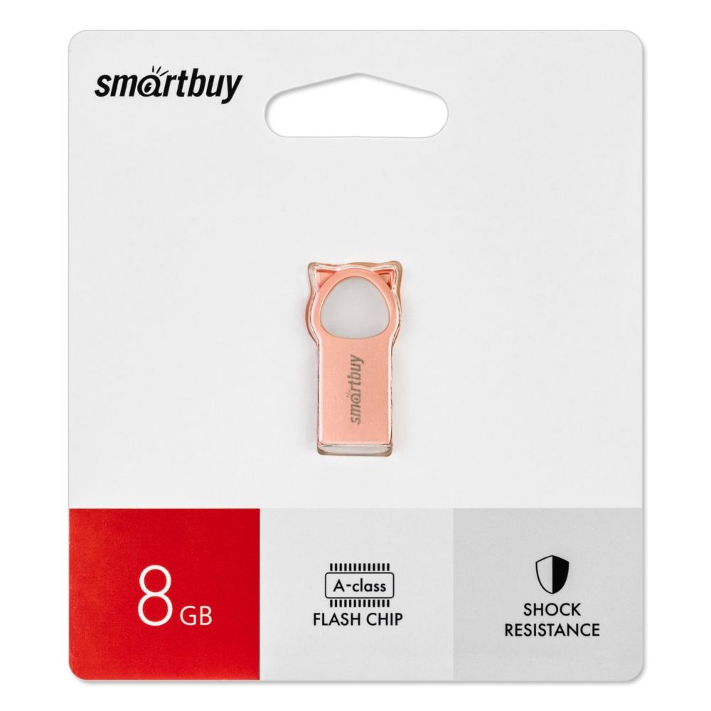 

Флешка 8Gb USB 2.0 SmartBuy MC5 Kitty, розовый (SB008GBMC5)