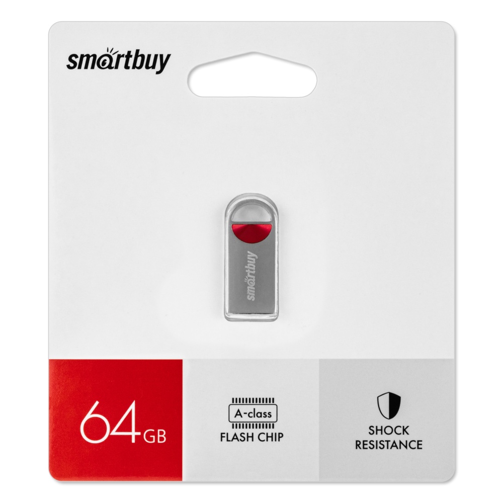 

Флешка 64Gb USB 2.0 SmartBuy MC8, серебристый (SB064GBMC8)