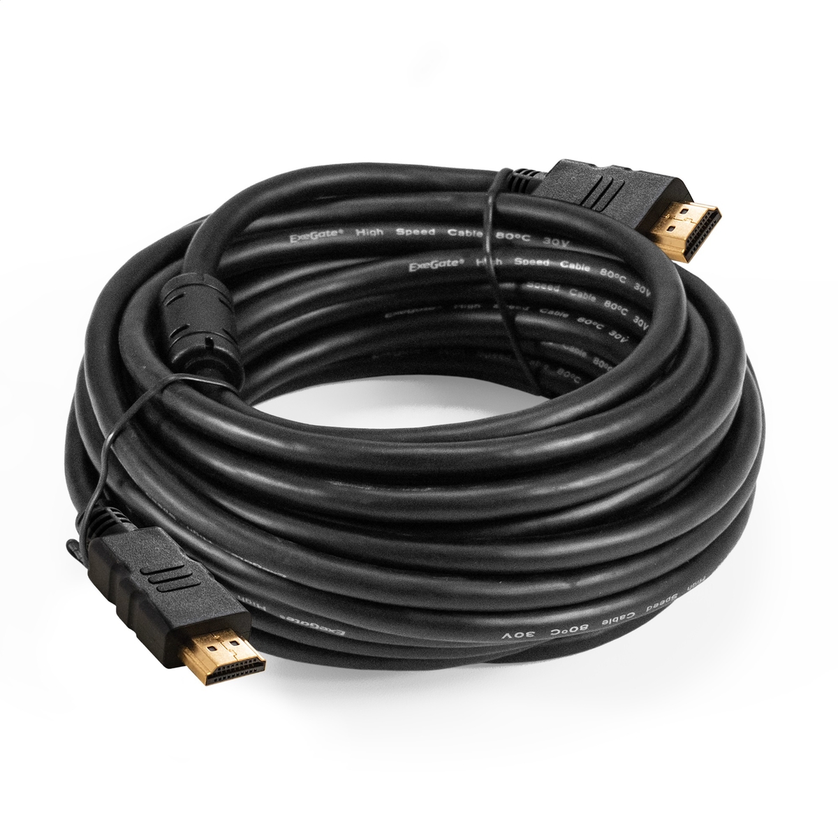 

Кабель HDMI(19M)-HDMI(19M) v1.4b, ферритовый фильтр, 10 м, черный Exegate EX-CC-HDMI-10.0F (EX294693RUS), EX-CC-HDMI-10.0F