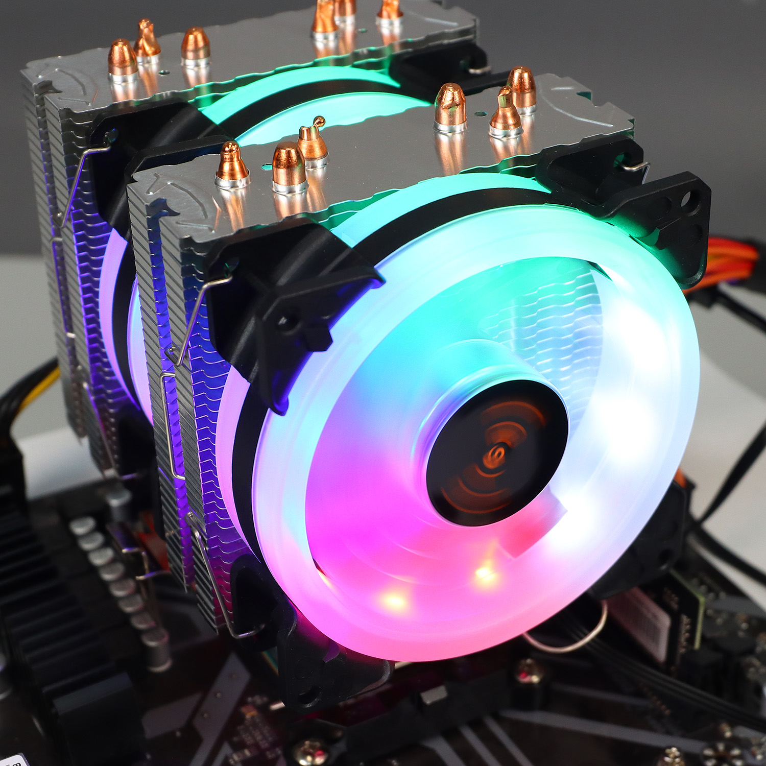 Кулер для процессора TESLA RGB 620, 92 мм, 2200rpm, 180 Вт, RGB