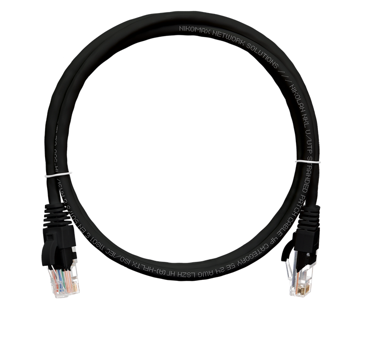

Патч-корд UTP кат.5e, 5м, RJ45-RJ45, черный, CU, NIKOMAX (NMC-PC4UD55B-050-BK), NMC-PC4UD55B-050-BK