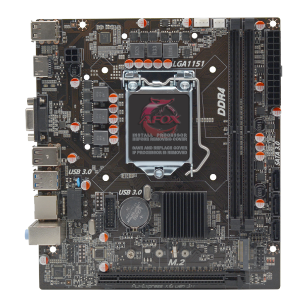 Материнская плата AFOX IH310C-MA6-V3, Socket1151v2, Intel H310, mATX