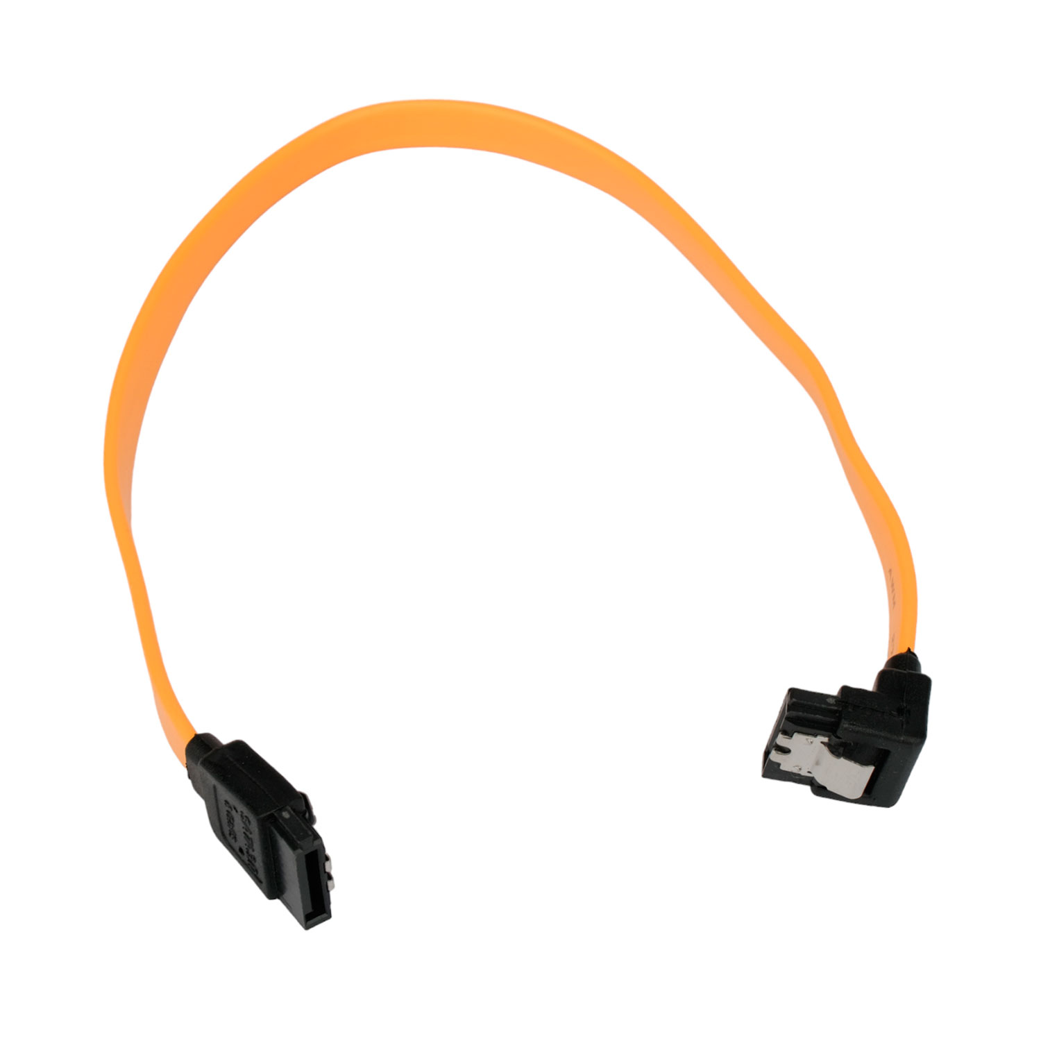 Шлейф SATA 7pin(M)-SATA 7pin(M) Cablexpert, 30 см, угловой/прямой, защелка, желтый (CC-SATAM-DATA90-YL-30CM)