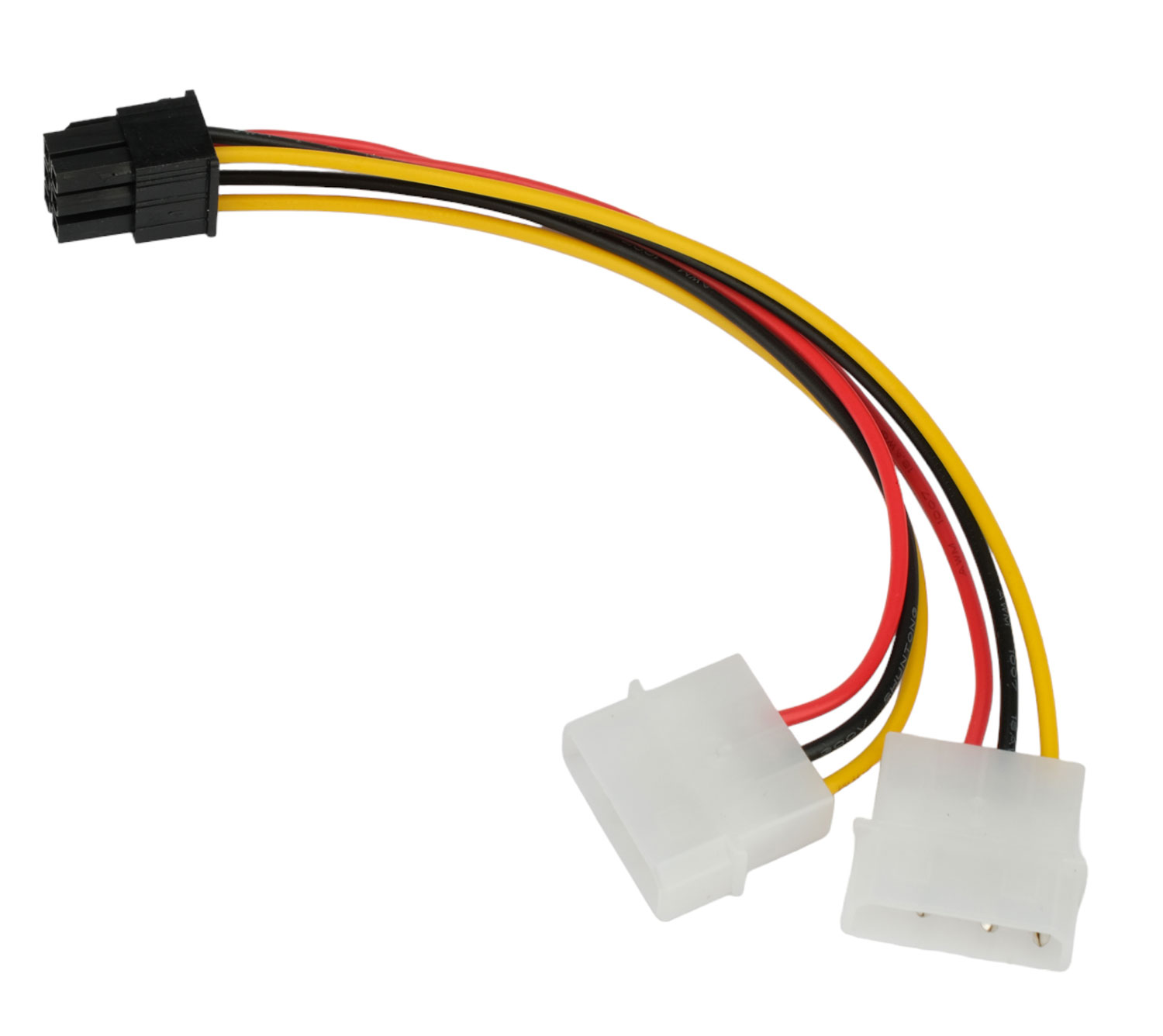 Кабель-переходник питания (адаптер) 2xMolex(M)-PCI-E 6-pin(M) Cablexpert 15 см